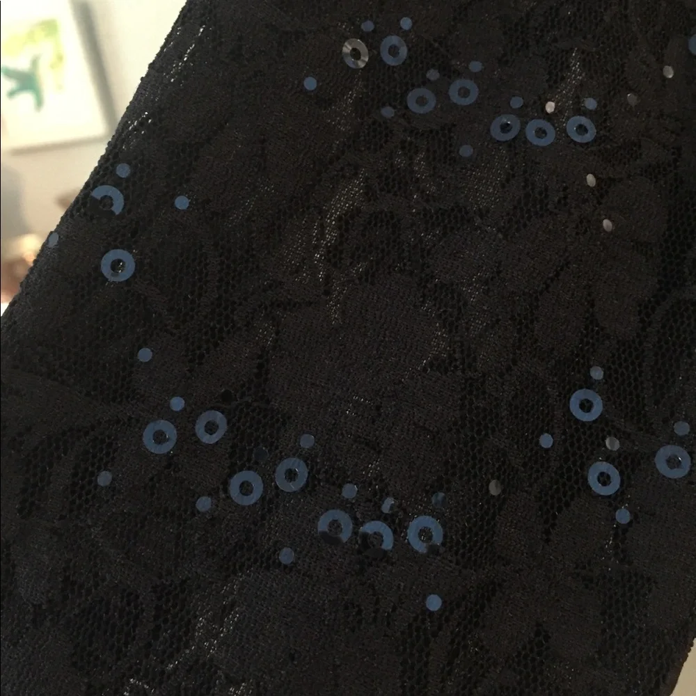 Chaps Navy Gathered Lace & Sequin Sheath Dress 22W - Picture 8 of 8